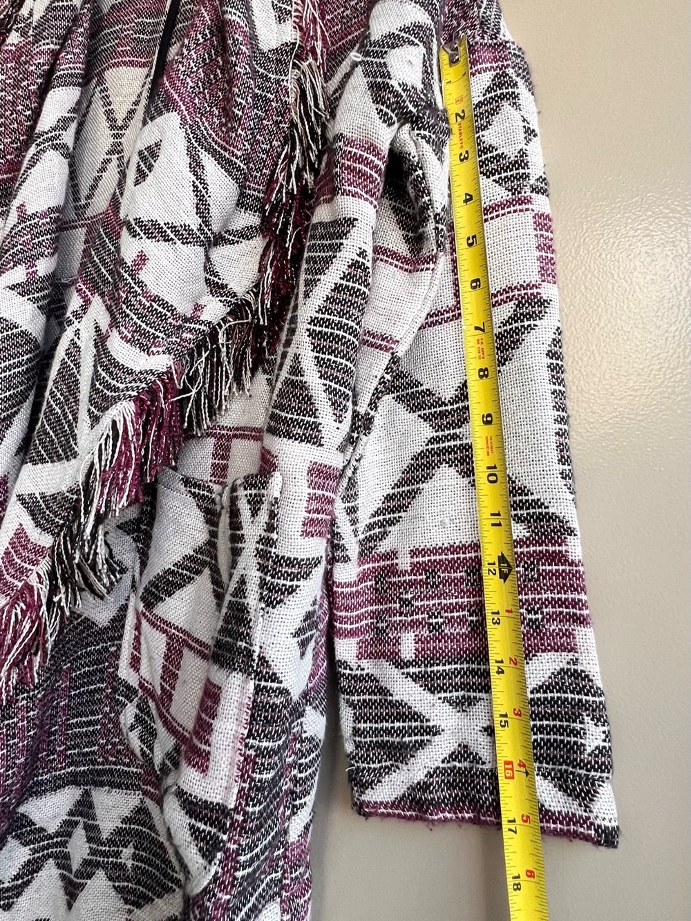 Shyanne Western Fringe Cardigan L Festival Tribal Open Front BOHO Cabincore Fall - Picture 12 of 12